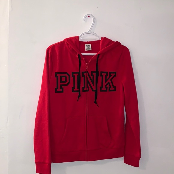 VS Pink Logo Zip-up Hoodie